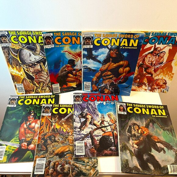 Set of 8 Vintage Conan the Barbarian Comics (137,140,143,145,150,151,154,157) - Picture 1 of 9